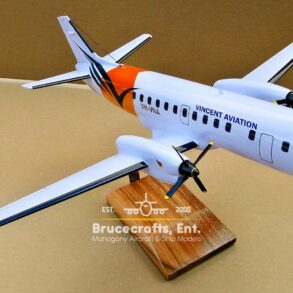 Model of Saab 340 Vincent Aviation with detailed craftsmanship.